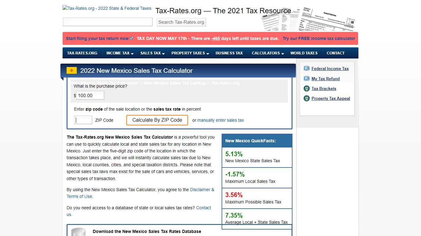 New Mexico Sales Tax Calculator - Tax-Rates.org
